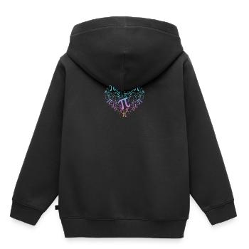 Pi Day Heart - Sweat Premium à capuche enfant bio - noir - Dos - AI Model Kid Male (0cm)