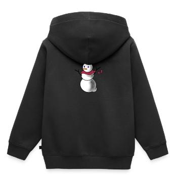 bonhomme de neige - Sweat Premium à capuche enfant bio - noir - Dos - AI Model Kid Male (0cm)
