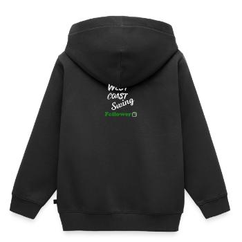 Cadeau d'atelier de suiveur de leader sur la côte ouest - Sweat Premium à capuche enfant bio - noir - Dos - AI Model Kid Male (0cm)
