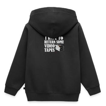 Video Cassette Tape Nineties Gift - Kids Premium Organic Hoodie - black - Back - AI Model Kid Male (0cm)