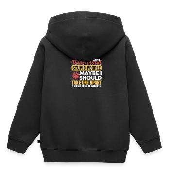 Drache Drachen Design Fabelwesen Phantasie - Kinder Premium Organic Hoodie - Schwarz - Hinten - AI Model Kid Male (0cm)