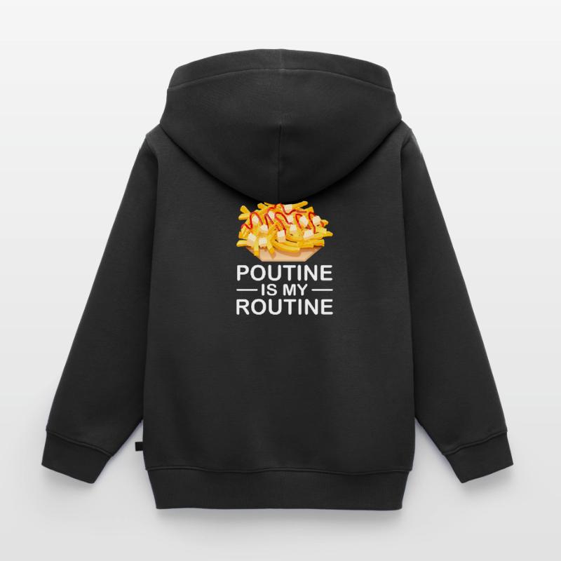 Poutine Canada Spécialité de restauration rapide Sweat Premium à capuche enfant bio