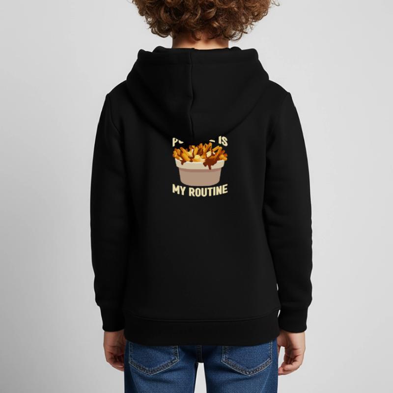 Poutine Canada Spécialité de restauration rapide Sweat Premium à capuche enfant bio