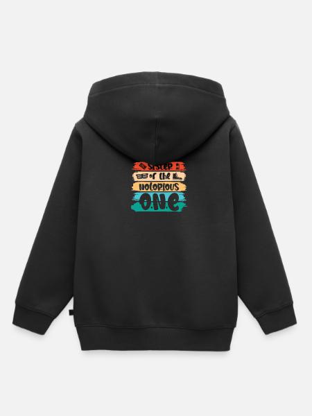 Funny old-school hip-hop sister - Kids Premium Organic Hoodie - black