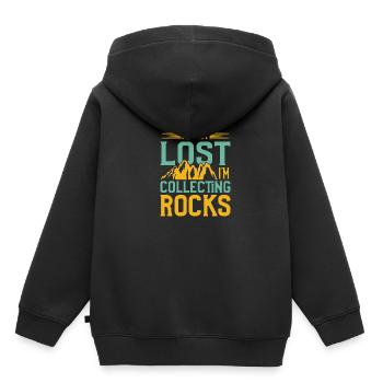 Wandern Bergsteigen Klettern Extrem Bergsteiger - Kinder Premium Organic Hoodie - Schwarz - Hinten - AI Model Kid Male (0cm)