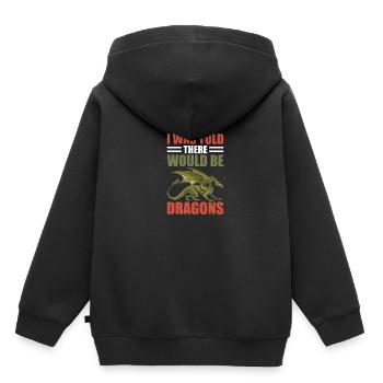 That there would be Dragon Renaissance Fair - Kids Premium Organic Hoodie - black - Back - AI Model Kid Male (0cm)