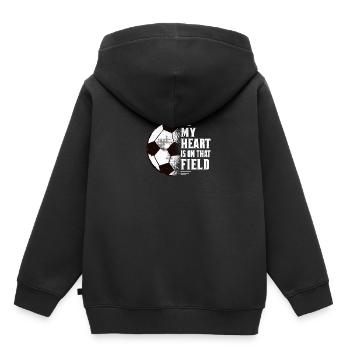 Mein Herz Ist Auf Diesem Feldfußball Mutter Outfit - Kinder Premium Organic Hoodie - Schwarz - Hinten - AI Model Kid Male (0cm)