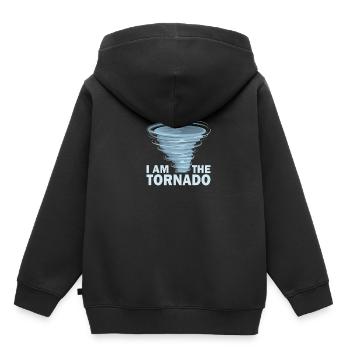 Der Hurrikan Meteorologe Des Sturm Twister Tornado - Kinder Premium Organic Hoodie - Schwarz - Hinten - AI Model Kid Male (0cm)