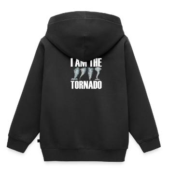 Der Hurrikan Meteorologe Des Sturm Twister Tornado - Kinder Premium Organic Hoodie - Schwarz - Hinten - AI Model Kid Male (0cm)