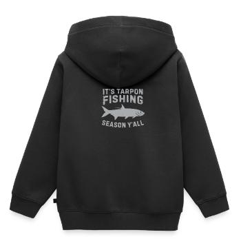 Pêche au tarpon Pêche aux espèces de poissons d’eau douce - Sweat Premium à capuche enfant bio - noir - Dos - AI Model Kid Male (0cm)