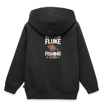 Pêcheurs Pêcheurs Pêcheurs sportifs - Sweat Premium à capuche enfant bio - noir - Dos - AI Model Kid Male (0cm)