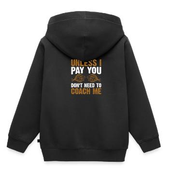 Pêcheurs Pêcheurs Pêcheurs sportifs - Sweat Premium à capuche enfant bio - noir - Dos - AI Model Kid Male (0cm)