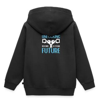 Immobilienmakler Makler Immobilien - Kinder Premium Organic Hoodie - Schwarz - Hinten - AI Model Kid Male (0cm)