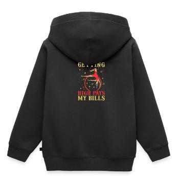 Circus Trapez Für Trapezkünstlerkostüm - Kinder Premium Organic Hoodie - Schwarz - Hinten - AI Model Kid Male (0cm)