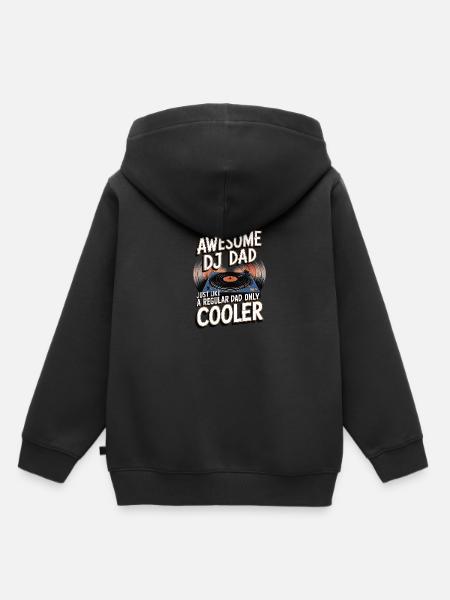 Super DJ dad, just like a normal dad - Kids Premium Organic Hoodie - black