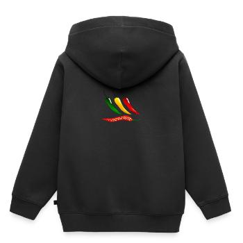 Chili - Kinder Premium Organic Hoodie - Schwarz - Hinten - AI Model Kid Male (0cm)