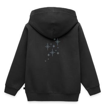 Glitzer Sterne Funkeln - Kinder Premium Organic Hoodie - Schwarz - Hinten - AI Model Kid Male (0cm)