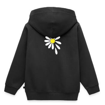 Margerite - er liebt mich, er liebt mich nicht - Kinder Premium Organic Hoodie - Schwarz - Hinten - AI Model Kid Male (0cm)