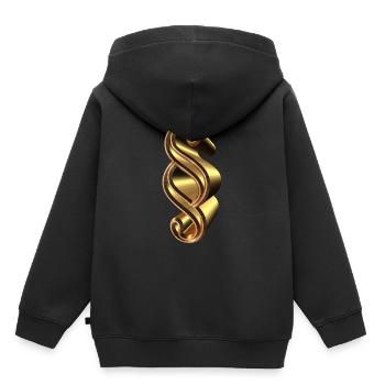 rechtsanwalt anwalt lawyer judge richter law justi - Kinder Premium Organic Hoodie - Schwarz - Hinten - AI Model Kid Male (0cm)