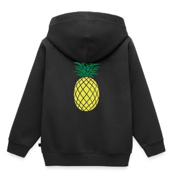 ANANAS STYLIZED - Kids Premium Organic Hoodie - black - Back - AI Model Kid Male (0cm)
