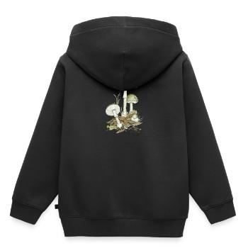 Grüner Knollenblätterpilz - Kinder Premium Organic Hoodie - Schwarz - Hinten - AI Model Kid Male (0cm)
