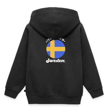 Schweden Schwedisch - Kinder Premium Organic Hoodie - Schwarz - Hinten - AI Model Kid Male (0cm)