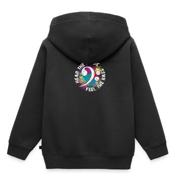 Feel the bass. Bass clef - Kids Premium Organic Hoodie - black - Back - AI Model Kid Male (0cm)
