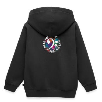 Spüre den Bass - Kinder Premium Organic Hoodie - Schwarz - Hinten - AI Model Kid Male (0cm)