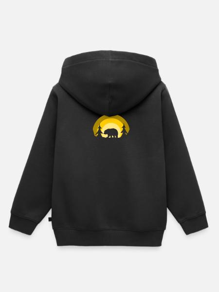 Bär im Wald - Kinder Premium Organic Hoodie - Schwarz