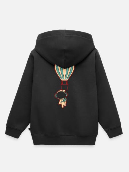 Astronaut Raumfahrt - Kinder Premium Organic Hoodie - Schwarz