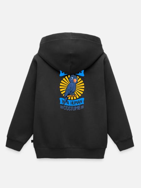 Papagei Sittich - Kinder Premium Organic Hoodie - Schwarz