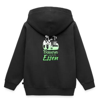 Niemand soll es je vergessen Bauern.... - Kinder Premium Organic Hoodie - Schwarz - Hinten - AI Model Kid Male (0cm)