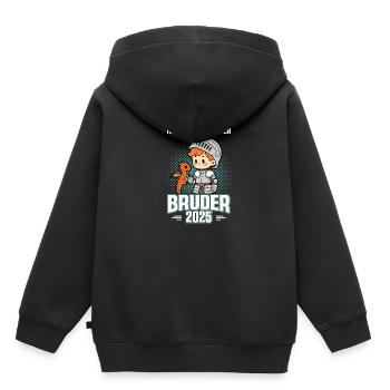 Ritterlicher Großer Bruder 2024 Geschwister - Kinder Premium Organic Hoodie - Schwarz - Hinten - AI Model Kid Male (0cm)