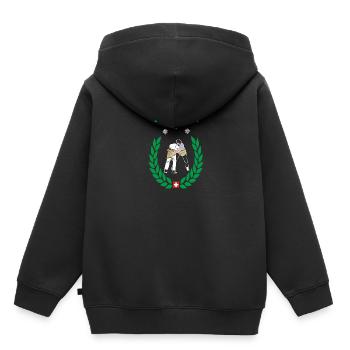 Les lutteurs manient la tradition - Sweat Premium à capuche enfant bio - noir - Dos - AI Model Kid Male (0cm)
