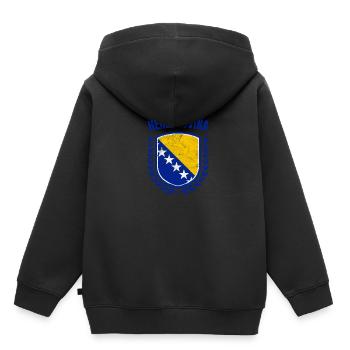 Bosnien und Herzegowina - Kinder Premium Organic Hoodie - Schwarz - Hinten - AI Model Kid Male (0cm)