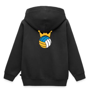 Beachvolleyball - Kinder Premium Organic Hoodie - Schwarz - Hinten - AI Model Kid Male (0cm)