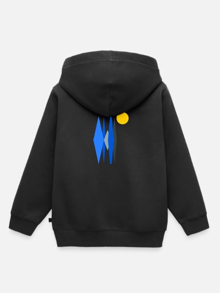 Abstrakte - Kinder Premium Organic Hoodie - Schwarz