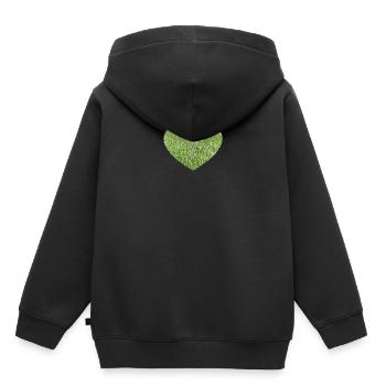 Grass heart - Kids Premium Organic Hoodie - black - Back - AI Model Kid Male (0cm)
