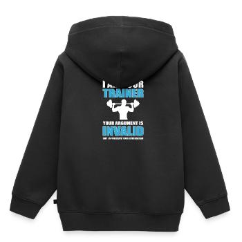 Formateur - Sweat Premium à capuche enfant bio - noir - Dos - AI Model Kid Male (0cm)