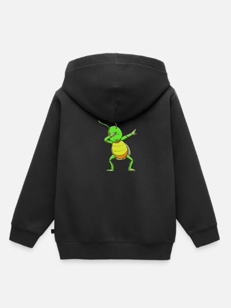Grashüpfer Heuschrecke - Kinder Premium Organic Hoodie - Schwarz