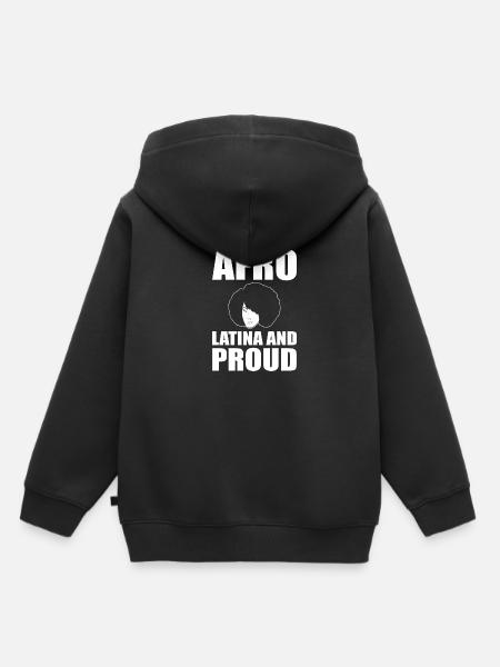 Afro Latina - Kinder Premium Organic Hoodie - Schwarz