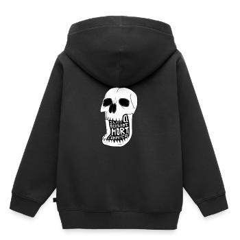 il y en a qui sont mort comme ça! - Sweat Premium à capuche enfant bio - noir - Dos - AI Model Kid Male (0cm)