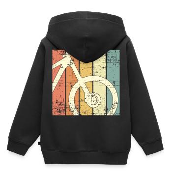 Fahrrad - Kinder Premium Organic Hoodie - Schwarz - Hinten - AI Model Kid Male (0cm)