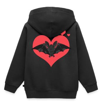chauve-souris - Sweat Premium à capuche enfant bio - noir - Dos - AI Model Kid Male (0cm)