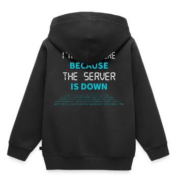 nerd coder server download error 404 - Kinder Premium Organic Hoodie - Schwarz - Hinten - AI Model Kid Male (0cm)
