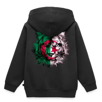 Algerien - Kinder Premium Organic Hoodie - Schwarz - Hinten - AI Model Kid Male (0cm)