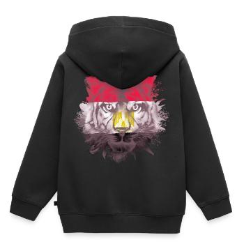 Ägypten - Kinder Premium Organic Hoodie - Schwarz - Hinten - AI Model Kid Male (0cm)