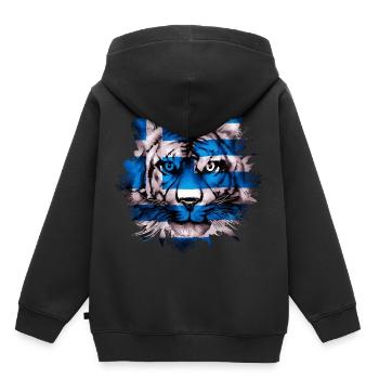 Griechenland - Kinder Premium Organic Hoodie - Schwarz - Hinten - AI Model Kid Male (0cm)
