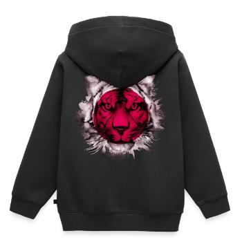 Japan - Kinder Premium Organic Hoodie - Schwarz - Hinten - AI Model Kid Male (0cm)
