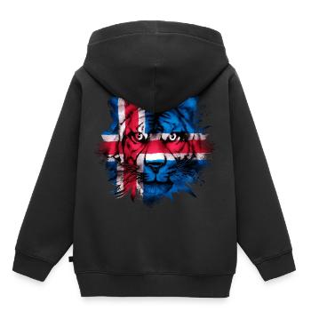 Iceland - Kids Premium Organic Hoodie - black - Back - AI Model Kid Male (0cm)